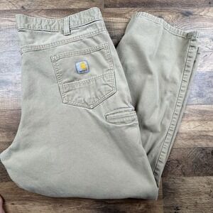 Carhartt Pants Mens 42 Brown Relaxed Fit‎ Work Wear Comfort Rugged Flex 42x28